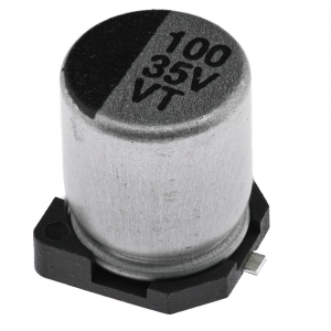 Изображение Конденсатор электролитический KSE-SMD-100UF-35V-0607-105