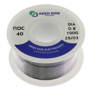 Изображение Припой Sn40/Pb60-d0.8-100g ПОС 40