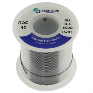 Изображение Припой Sn40/Pb60-d0.8-500g ПОС 40
