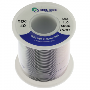 Изображение Припой Sn40/Pb60-d1.0-500g ПОС 40