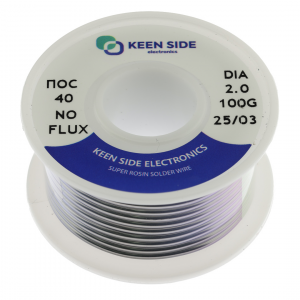 Изображение Припой Sn40/Pb60-d2.0-100g ПОС 40