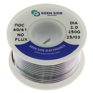 Изображение Припой Sn60/Pb40-d2.0-250g no-flux ПОС 60/61