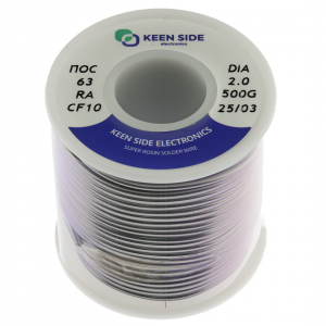 Изображение Припой Sn63/Pb37-d2.0-500g flux RA KS10 ПОС 63