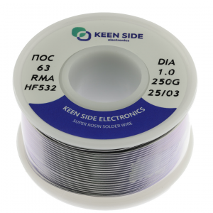 Изображение Припой Sn63/Pb37-d1.0-250g flux RMA KS532 ПОС 63