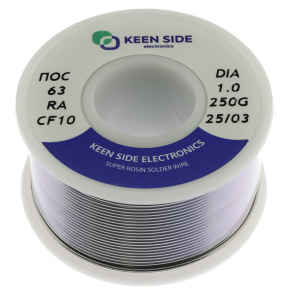 Изображение Припой Sn63/Pb37-d1.0-250g flux RA KS10 ПОС 63