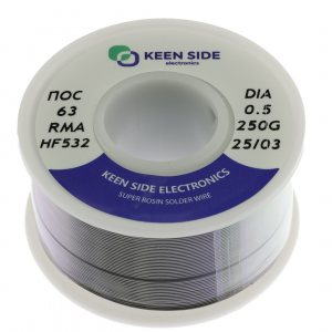 Изображение Припой Sn63/Pb37-d0.5-250g flux RMA KS532 ПОС 63