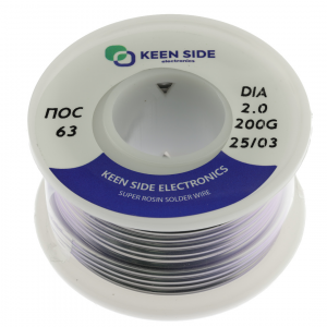 Изображение Припой Sn63/Pb37-d2.0-200g flux ПОС 63