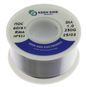 Изображение Припой Sn60/Pb40-d1.0-250g flux RMA KS533 ПОС 60/61