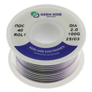 Изображение Припой Sn40/Pb60-d2.0-100g flux ROL1 ПОС 40