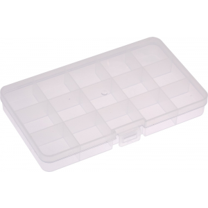Изображение Контейнер органайзер для мелочей 15 ячеек 2.3*10.2* 17.7 см прозрачный