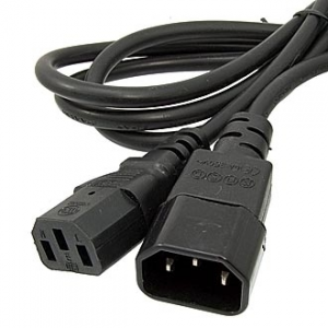 Изображение Шнур ПВС-АП 3*0,75 C13С14, черный, 3,0 м