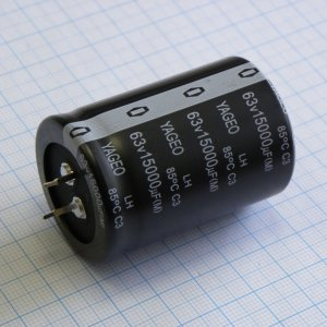 Изображение Конденсатор электролитический 15000uF 63V 35x50 85C / LH063M15K0BPF-3550
