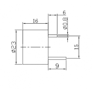Изображение Пьезоэлектрический излучатель L-KLS3-PB-23x16-C2