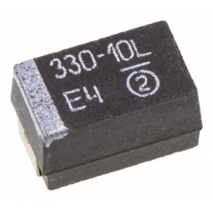 Изображение Конденсатор танталовый SMD E 330uF 10V 10% 125C / 593D337X9010E2TE3
