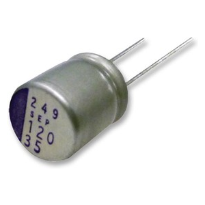 Изображение Конденсатор электролитический низкий импеданс 560uf 6.3V 6.3x9 / 6SEPC560MW