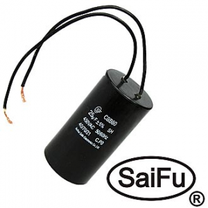 Изображение Пусковой конденсатор CBB60 25uF 450V WIRE (SAIFU)