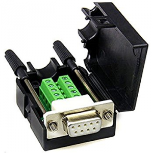 Изображение Разъём D-SUB DB9-F / розетка 9pin с клеммником в корпусе