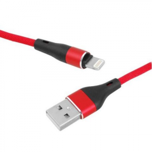 Изображение Шнур USB LX8570R / штекер USB на штекер iPhone, 1м, красный