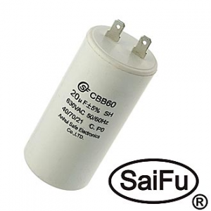 Изображение Пусковой конденсатор CBB60 20uF 630V (SAIFU)