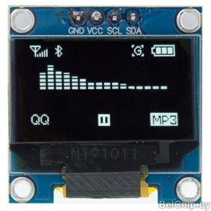 Изображение ЖК индикатор OLED-0.96-4IIC-W / белый, 3.3V-5V, SSD1306