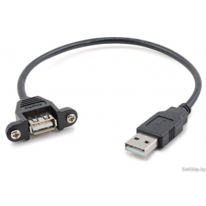 Изображение Шнур CAB-USB-M-F-05 / штекер USB-A 2.0 на гнездо USB-A 2.0, на панель, 0.5м