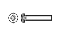 изображение B2X4/BN2845 / M2x4мм, шаг 0.4, ISO 7048, цилиндрическая, Phillips PH