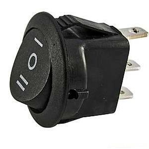 Изображение Клавишный переключатель RS-103-8C on-off-on черный