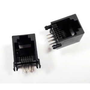 Изображение Разъём телефонный KLS12-124-6P4C-W/O-1-01 / TJ1A-6P4C