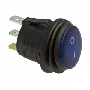 Изображение Клавишный переключатель SB040-12V BLUE IP65 on-off ф20.2mm