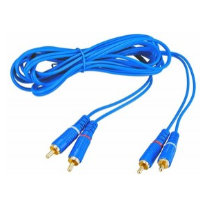 Изображение Шнур 2x2 RCA 1.5М синий gold