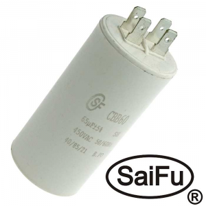 Изображение Пусковой конденсатор CBB60 65uF 450V (SAIFU)
