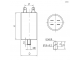 доп. изображение Пусковой конденсатор CBB60 40uF 450V SCREW (SAIFU)