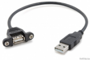 изображение CAB-USB-M-F-05 / штекер USB-A 2.0 на гнездо USB-A 2.0, на панель, 0.5м