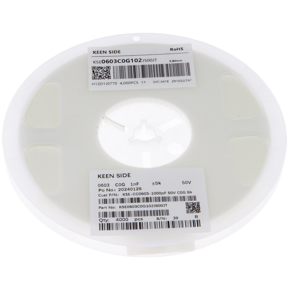KSE-CC0603-1000pF 50V C0G 5%