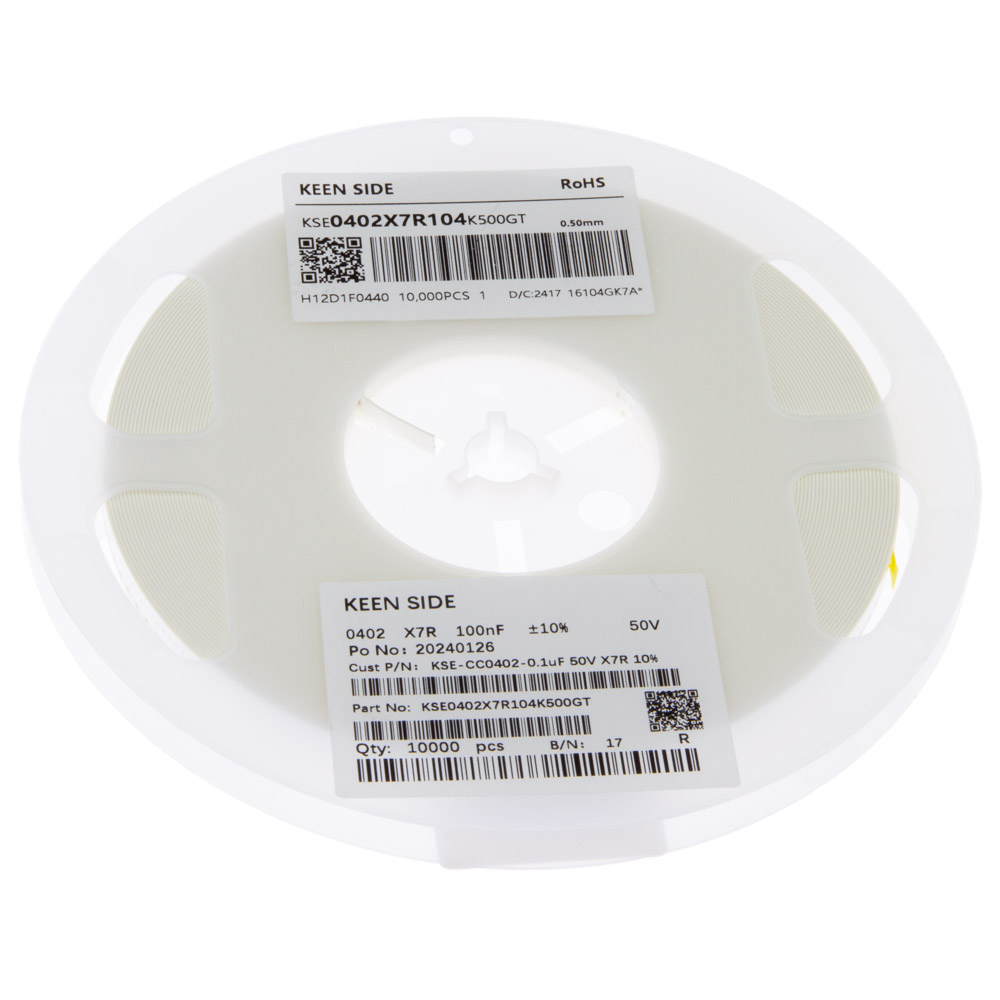 KSE-CC0402-0.1uF 50V X7R 10%