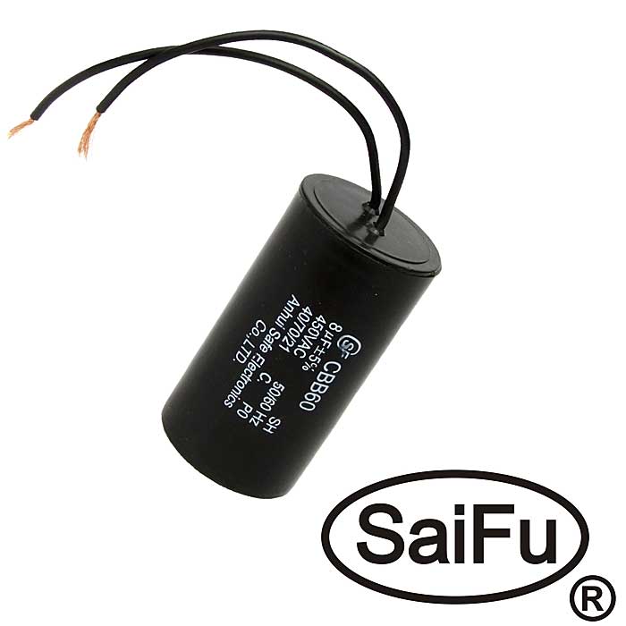 CBB60 8uF 450V WIRE (SAIFU)