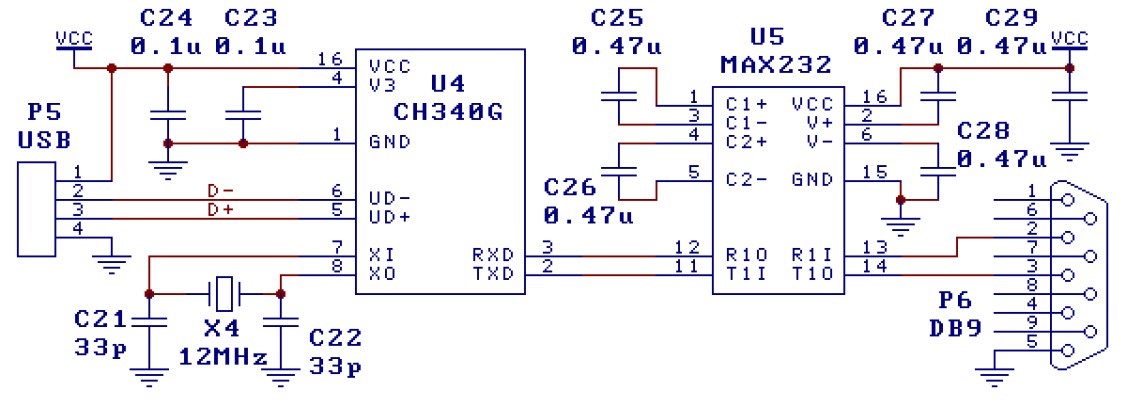 Ch340g схема включения